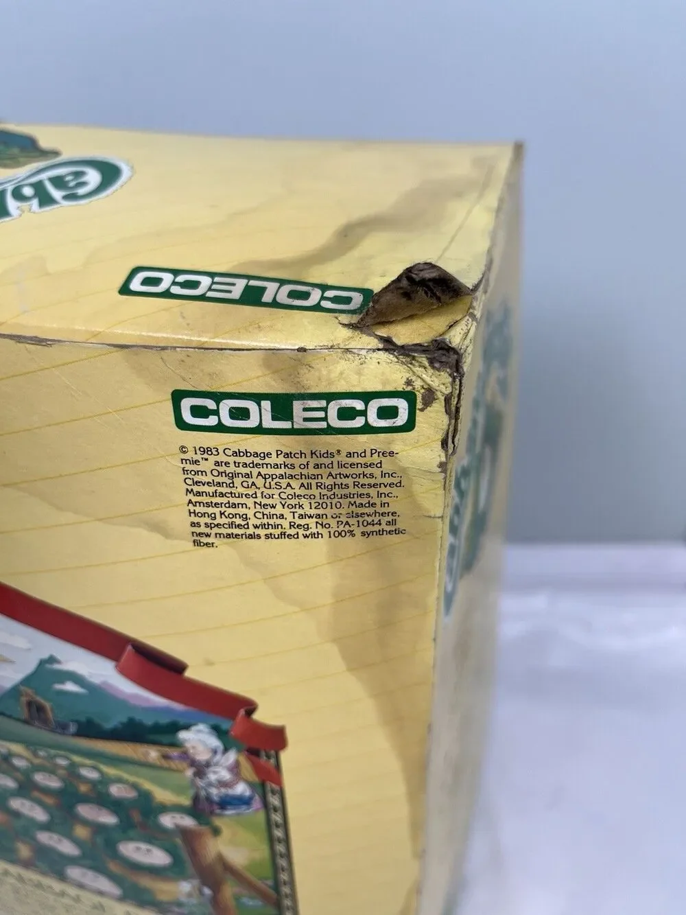VTG 1985‎ Cabbage Patch Kids Karbel Lori Green Eyes NRFB Birth Cert Box Damage